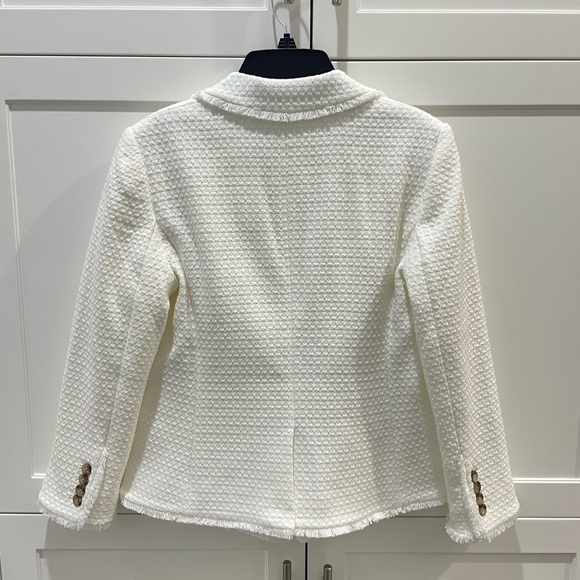 BNWT White Twead Blazet With Brown Tortoise Buttons - Picture 5 of 5